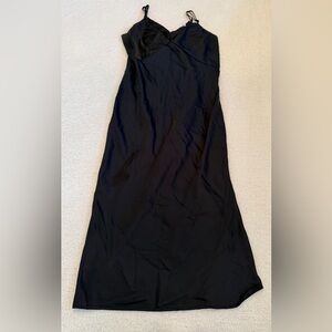 A New Day Black Satin Slip Dress Women’s XL Adjustable Strap